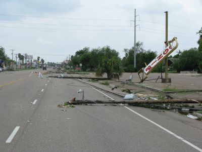 Hurricane Dolly impacts at the city of Harlingen